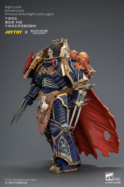 Night Lords Konrad Curze Primarch of the Night Lords Legion - "The Horus Heresy" Warhammer 30k 1/18 Action Figure By JOYTOY