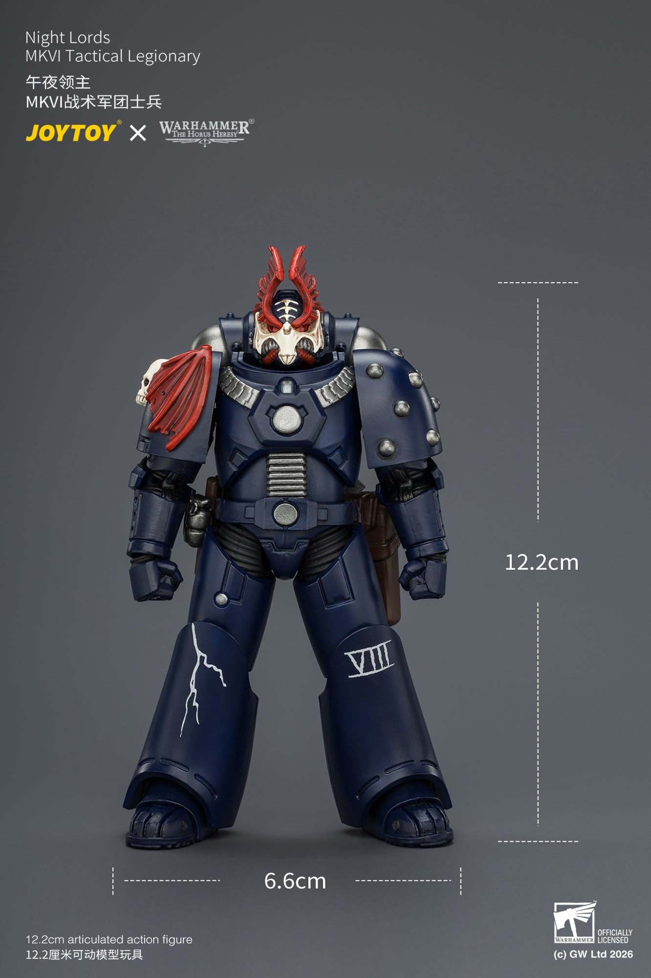 Night Lords MKVI Tactical Legionary & MK III Tactical Legionary - "The Horus Heresy" Primarch-Warhammer 40k 1/18 Action Figure By JOYTOY