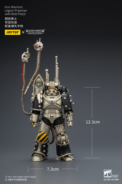 Iron Warriors Legion Praevian with Bolt Pistol & Warsmithwith  Graviton Crusher Hammer- "The Horus Heresy” 1/18 Action Figure By JOYTOY