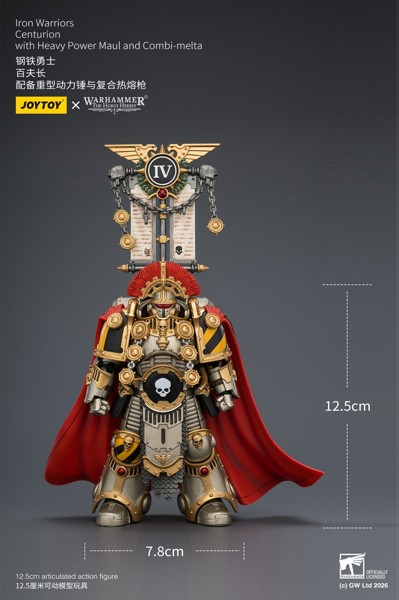 Iron Warriors Centurion - Primarch-Warhammer 40k 1/18 Action Figure By JOYTOY