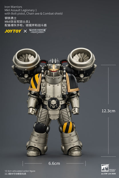 Iron Warriors MkII Assault Sergeant & Legionary - Primarch-Warhammer 40k 1/18 Action Figure By JOYTOY