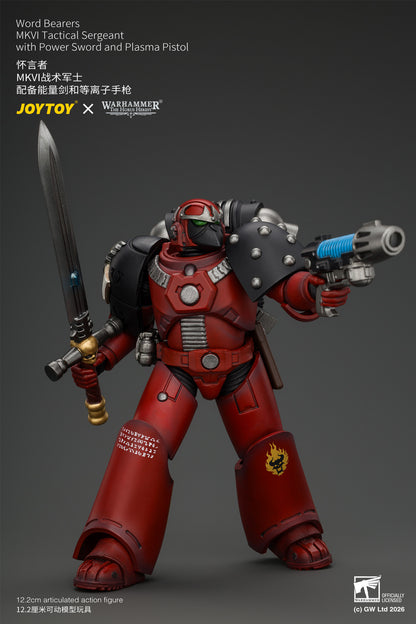 Word Bearers Erebus, the Dark Apostle & MkVI Tactical Sergeant - Warhammer "The Horus Heresy" 1/18 Action Figure By JOYTOY
