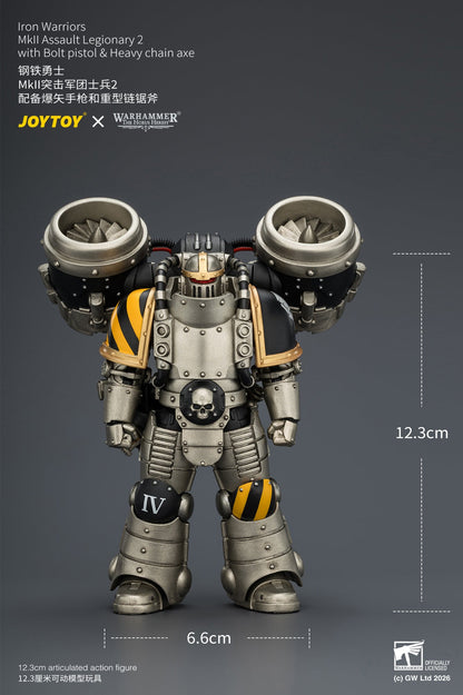 Iron Warriors MkII Assault Sergeant & Legionary - Primarch-Warhammer 40k 1/18 Action Figure By JOYTOY