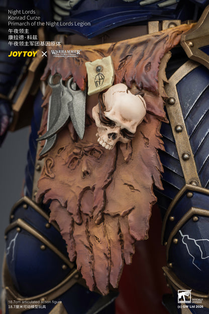 Night Lords Konrad Curze Primarch of the Night Lords Legion - "The Horus Heresy" Warhammer 30k 1/18 Action Figure By JOYTOY