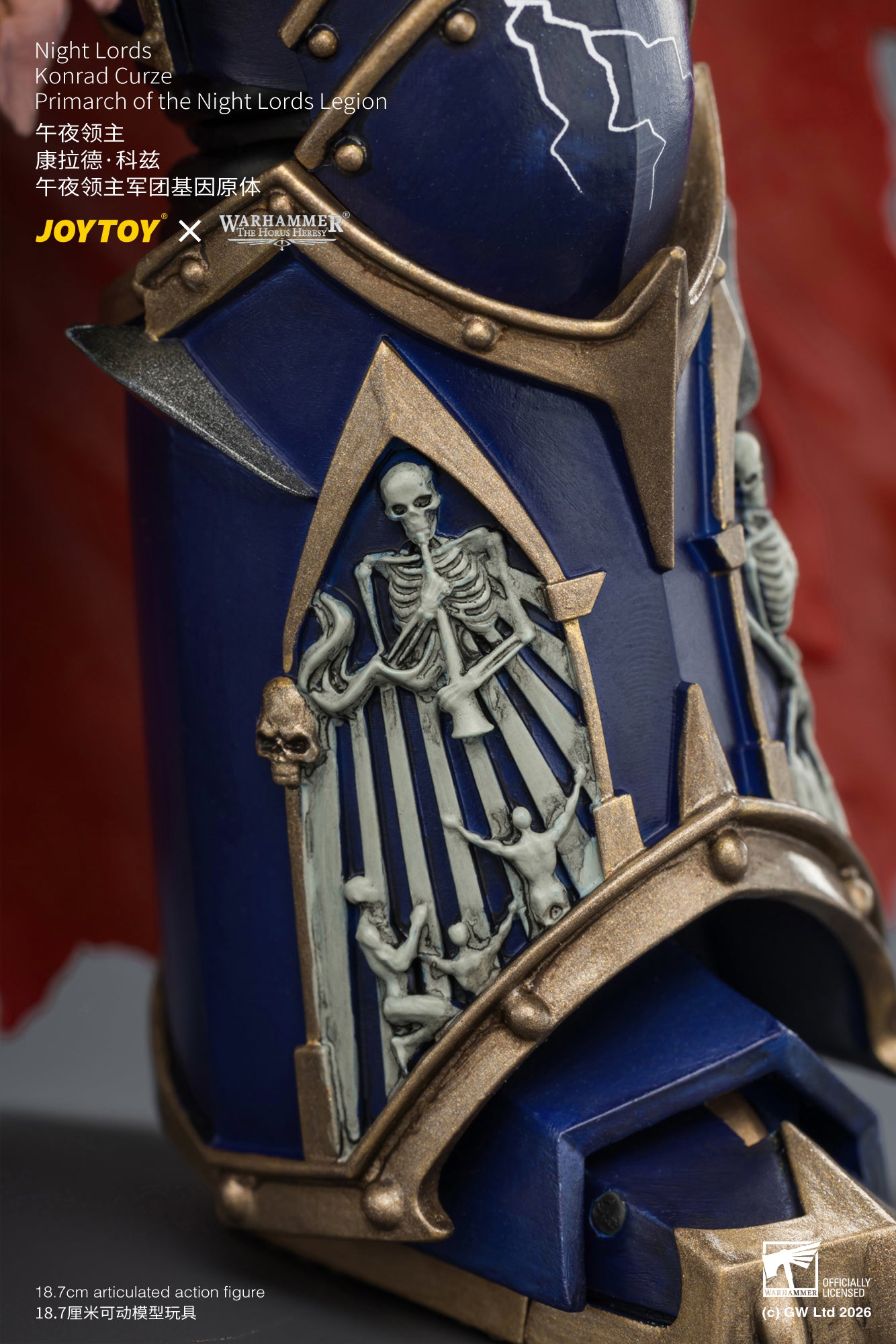 Night Lords Konrad Curze Primarch of the Night Lords Legion - "The Horus Heresy" Warhammer 30k 1/18 Action Figure By JOYTOY