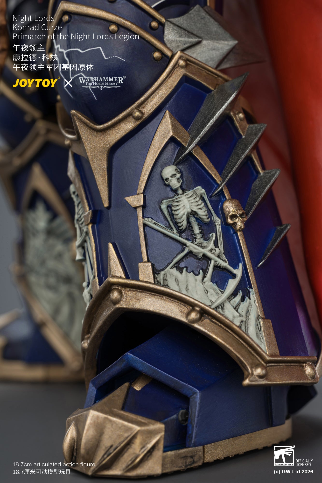Night Lords Konrad Curze Primarch of the Night Lords Legion - "The Horus Heresy" Warhammer 30k 1/18 Action Figure By JOYTOY