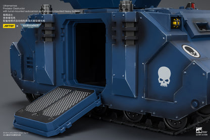 Ultramarines Predator Destructor with turret-mounted autocannon and sponson-mounted heavy bolters  - Warhammer 40K 1/18 Action Figure By JOYTOY