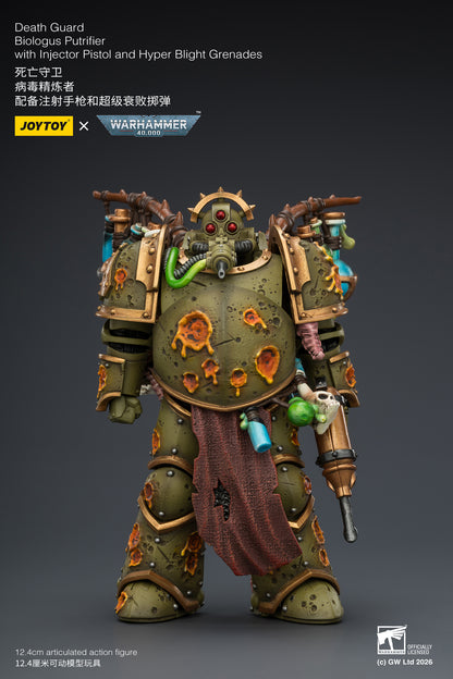 Death Guard Biologus Putrifier & Death Guard Tallyman - "Warhammer 40,000” 1/18 Action Figure By JOYTOY
