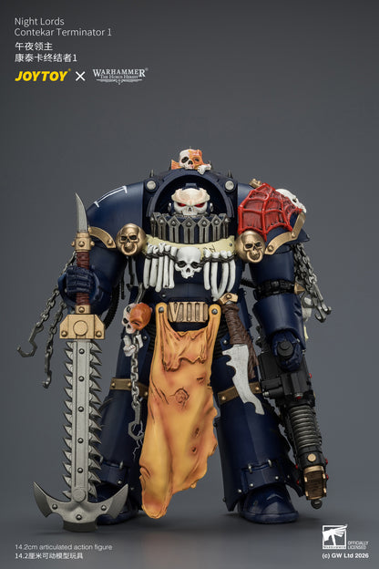 Night Lords Contekar Terminator Dissident & Contekar Terminator - "The Horus Heresy" Primarch-Warhammer 40k 1/18 Action Figure By JOYTOY