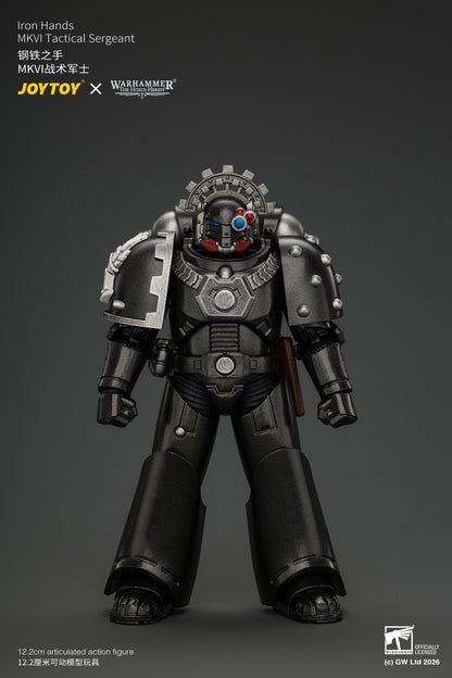 Iron Hands MkVI Tactical Sergeant with Bolter, Plasma Pistol & Power sword - "The Horus Heresy" Warhammer 1/18 Action Figure By JOYTOY