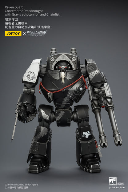 Raven Guard  Contemptor Dreadnought with Gravis autocannon and Chainfist - Warhammer "The Horus Heresy" 1/18 Action Figure By JOYTOY