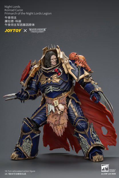 Night Lords Konrad Curze Primarch of the Night Lords Legion - "The Horus Heresy" Warhammer 30k 1/18 Action Figure By JOYTOY