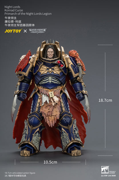 Night Lords Konrad Curze Primarch of the Night Lords Legion - "The Horus Heresy" Warhammer 30k 1/18 Action Figure By JOYTOY