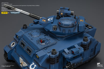 Ultramarines Predator Destructor with turret-mounted autocannon and sponson-mounted heavy bolters  - Warhammer 40K 1/18 Action Figure By JOYTOY