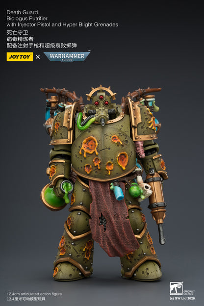 Death Guard Biologus Putrifier & Death Guard Tallyman - "Warhammer 40,000” 1/18 Action Figure By JOYTOY