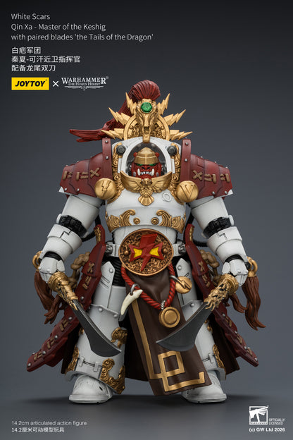 White Scars Qin Xa & Hibou Khan &Contemptor Dreadnought-Warhammer 40k 1/18 Action Figure By JOYTOY