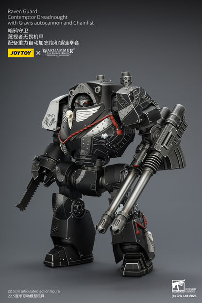 Raven Guard  Contemptor Dreadnought with Gravis autocannon and Chainfist - Warhammer "The Horus Heresy" 1/18 Action Figure By JOYTOY