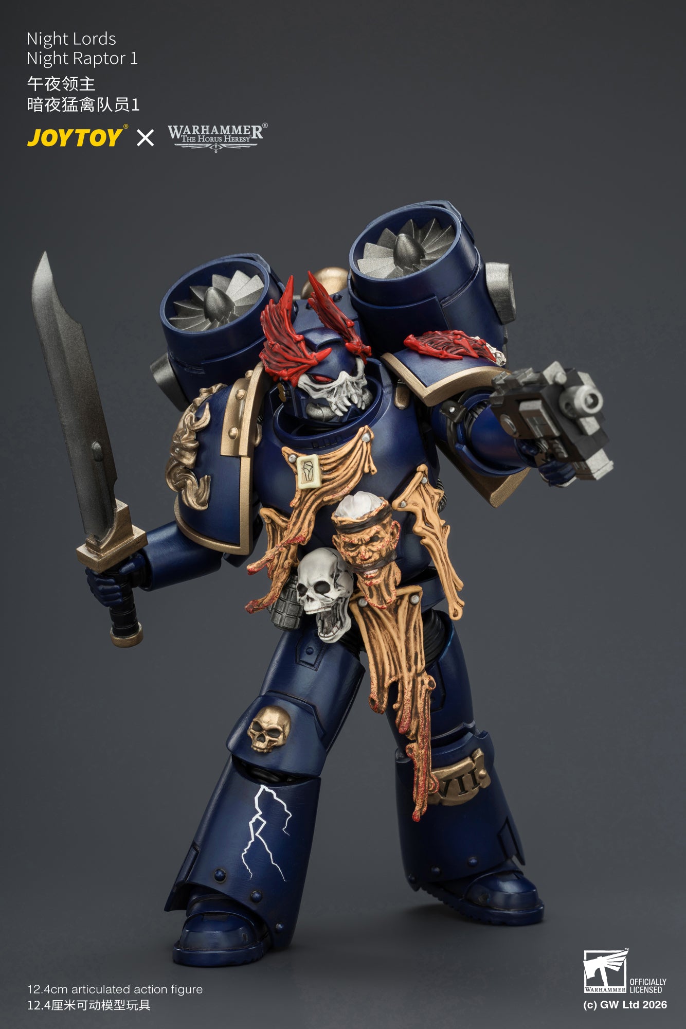 Night Lords Night Raptors - "The Horus Heresy" Primarch-Warhammer 30k 1/18 Action Figure By JOYTOY