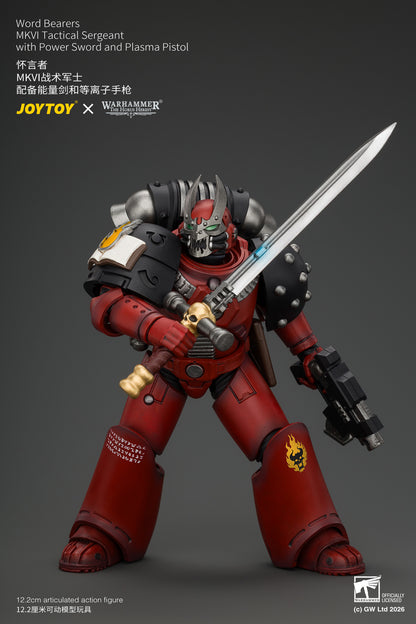 Word Bearers Erebus, the Dark Apostle & MkVI Tactical Sergeant - Warhammer "The Horus Heresy" 1/18 Action Figure By JOYTOY