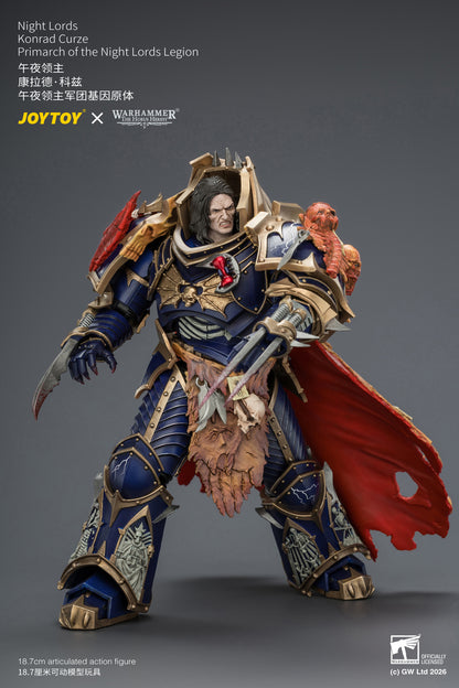 Night Lords Konrad Curze Primarch of the Night Lords Legion - "The Horus Heresy" Warhammer 30k 1/18 Action Figure By JOYTOY