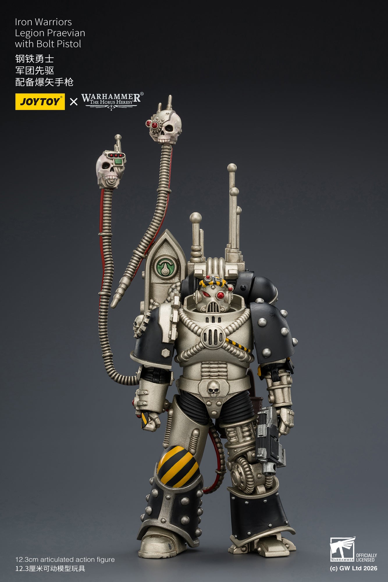 Iron Warriors Legion Praevian with Bolt Pistol & Warsmithwith  Graviton Crusher Hammer- "The Horus Heresy” 1/18 Action Figure By JOYTOY