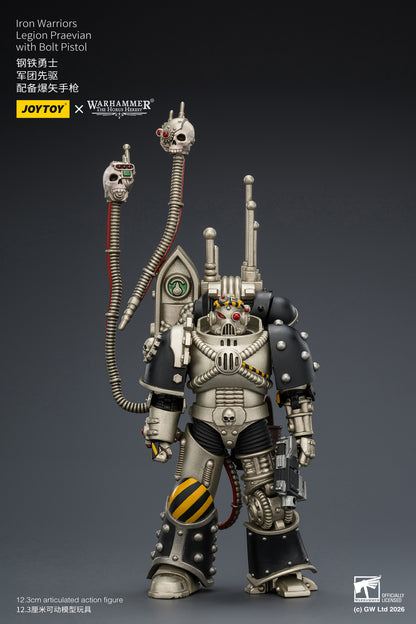 Iron Warriors Legion Praevian with Bolt Pistol & Warsmithwith  Graviton Crusher Hammer- "The Horus Heresy” 1/18 Action Figure By JOYTOY