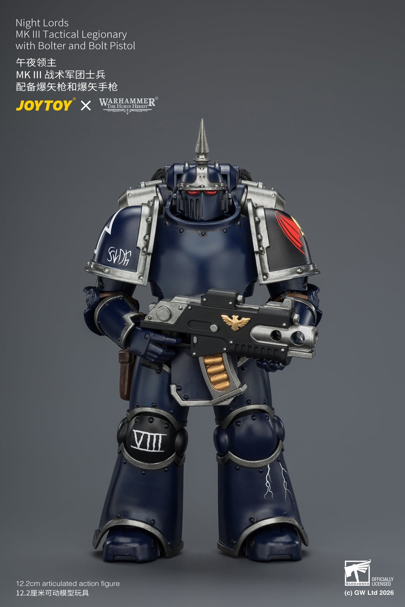 Night Lords MKVI Tactical Legionary & MK III Tactical Legionary - "The Horus Heresy" Primarch-Warhammer 40k 1/18 Action Figure By JOYTOY