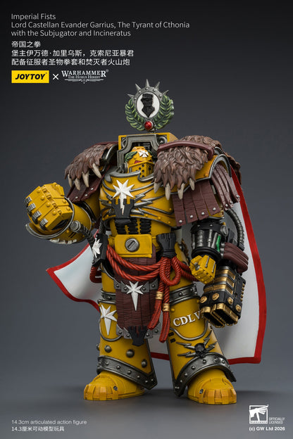 Imperial Fists Lord Castellan Evander Garrius & Legion Praetor in Mk III Armour - "The Horus Heresy" Primarch-Warhammer 40k 1/18 Action Figure By JOYTOY