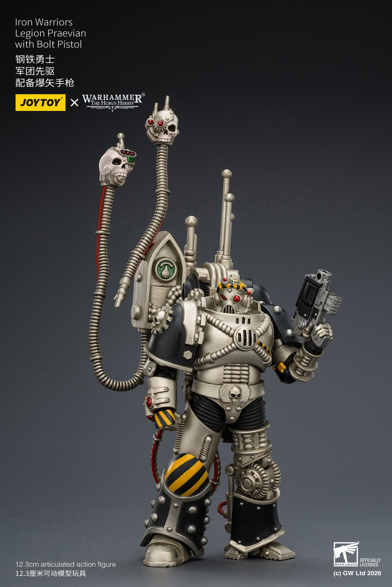 Iron Warriors Legion Praevian with Bolt Pistol & Warsmithwith  Graviton Crusher Hammer- "The Horus Heresy” 1/18 Action Figure By JOYTOY