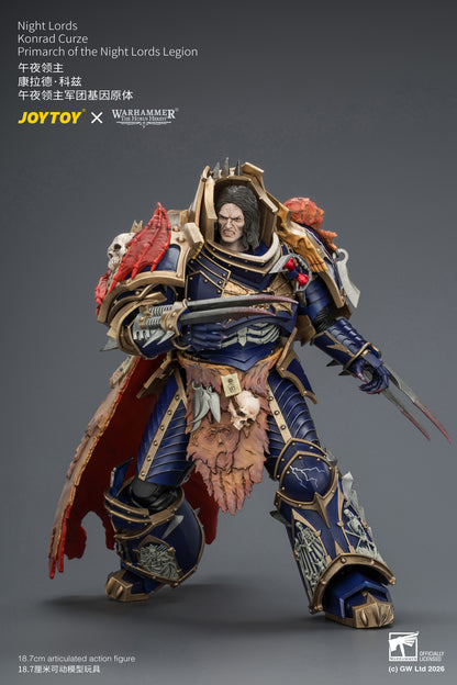 Night Lords Konrad Curze Primarch of the Night Lords Legion - "The Horus Heresy" Warhammer 30k 1/18 Action Figure By JOYTOY