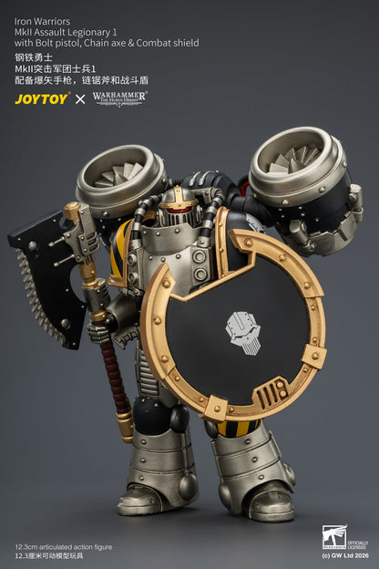 Iron Warriors MkII Assault Sergeant & Legionary - Primarch-Warhammer 40k 1/18 Action Figure By JOYTOY