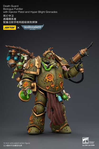 Death Guard Biologus Putrifier & Death Guard Tallyman - "Warhammer 40,000” 1/18 Action Figure By JOYTOY
