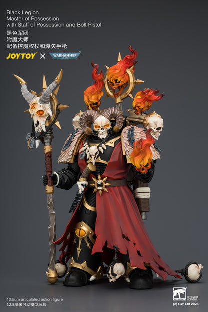 Black Legion Master of Possession with Staff of Possession and Bolt Pistol - Warhammer 40K 1/18 Action Figure By JOYTOY
