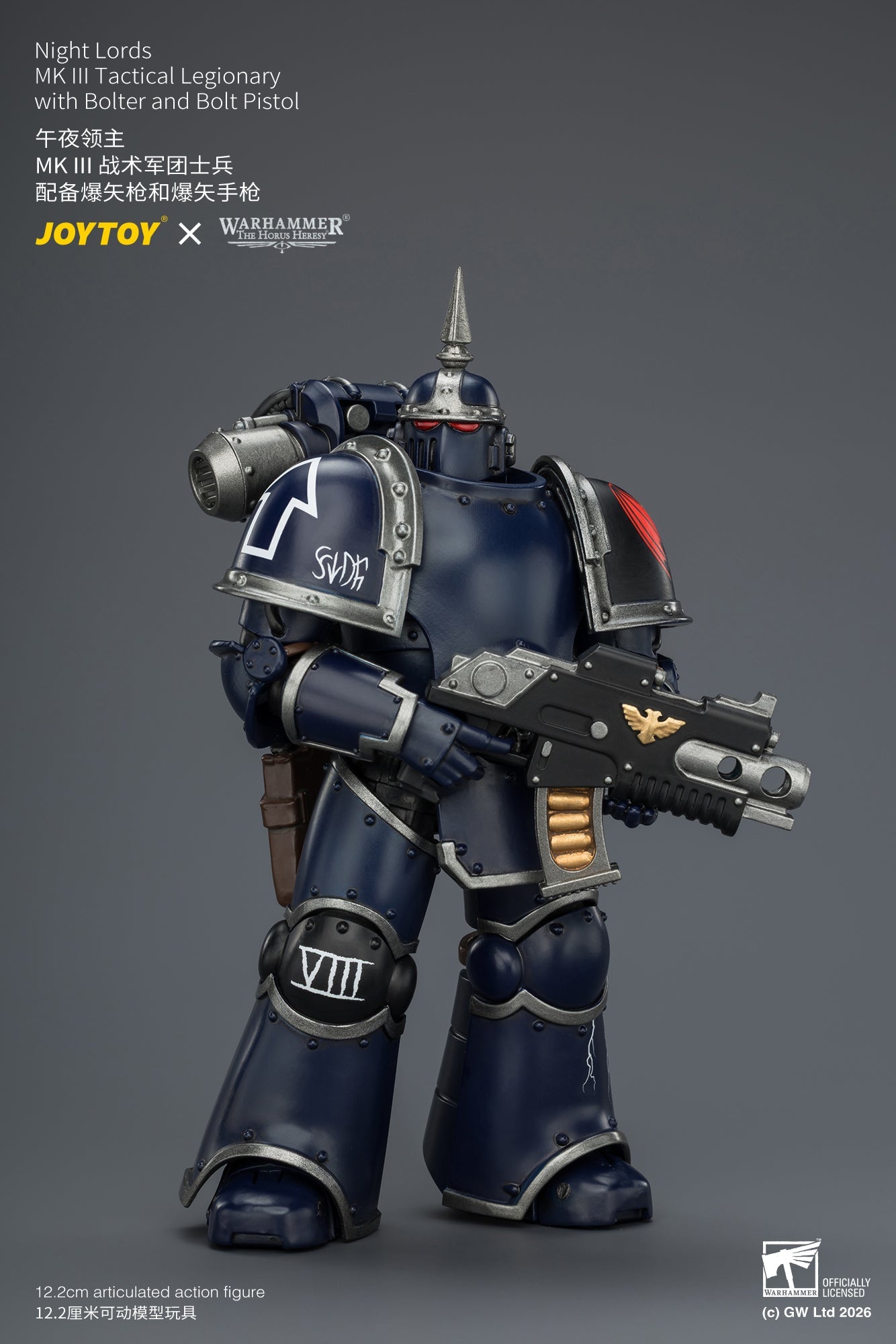 Night Lords MKVI Tactical Legionary & MK III Tactical Legionary - "The Horus Heresy" Primarch-Warhammer 40k 1/18 Action Figure By JOYTOY