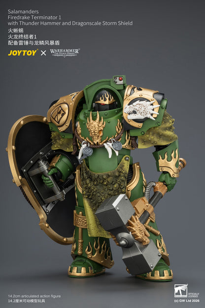 Salamanders Firedrake Terminator 1 & Terminator 2 - "The Horus Heresy" Warhammer 40k 1/18 Action Figure By JOYTOY
