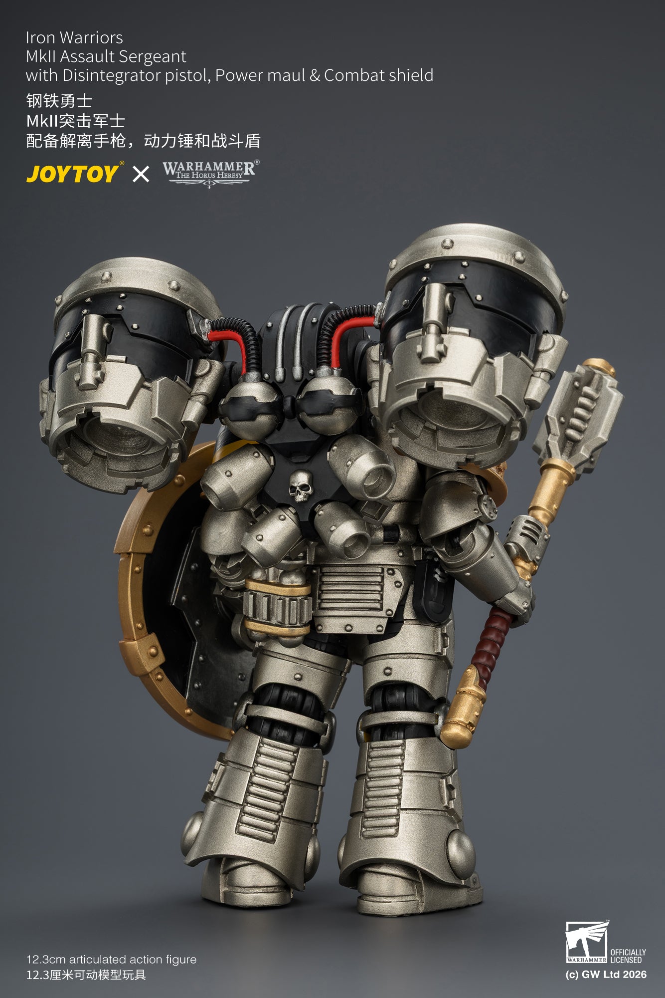 Iron Warriors MkII Assault Sergeant & Legionary - Primarch-Warhammer 40k 1/18 Action Figure By JOYTOY