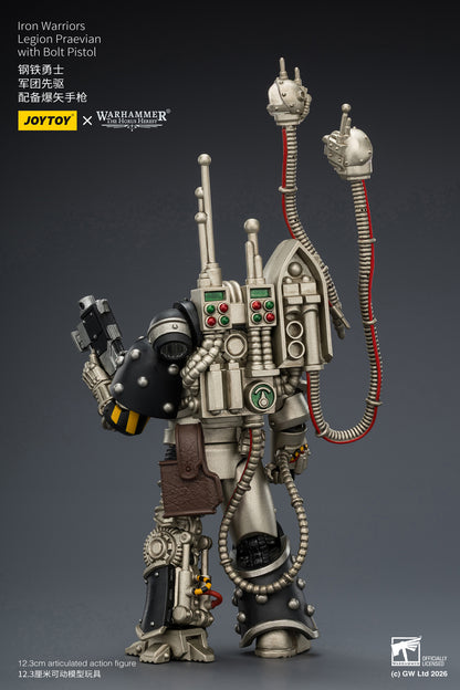 Iron Warriors Legion Praevian with Bolt Pistol & Warsmithwith  Graviton Crusher Hammer- "The Horus Heresy” 1/18 Action Figure By JOYTOY