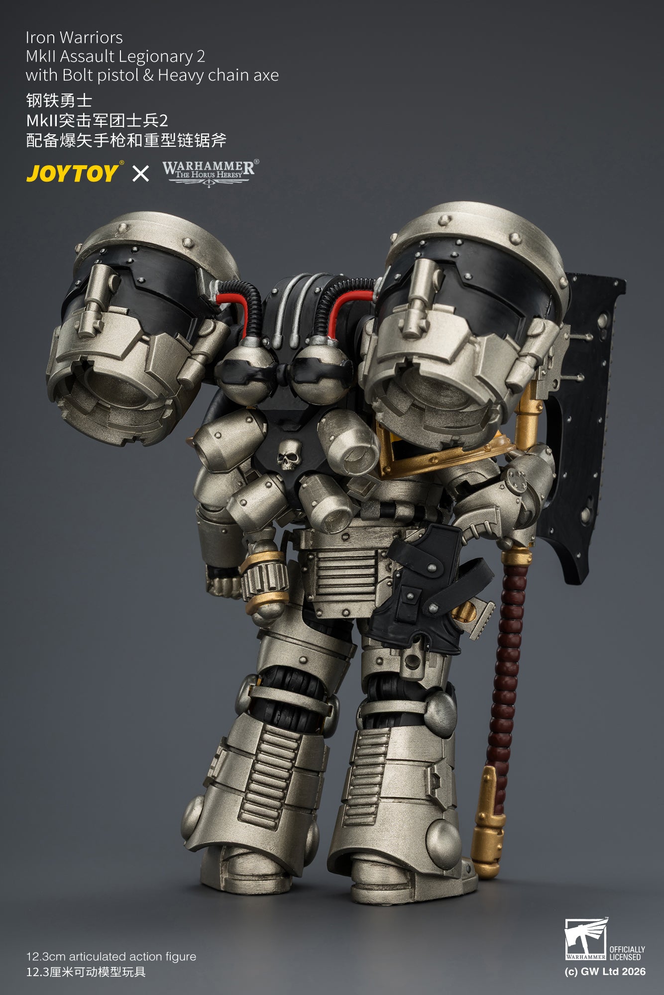 Iron Warriors MkII Assault Sergeant & Legionary - Primarch-Warhammer 40k 1/18 Action Figure By JOYTOY