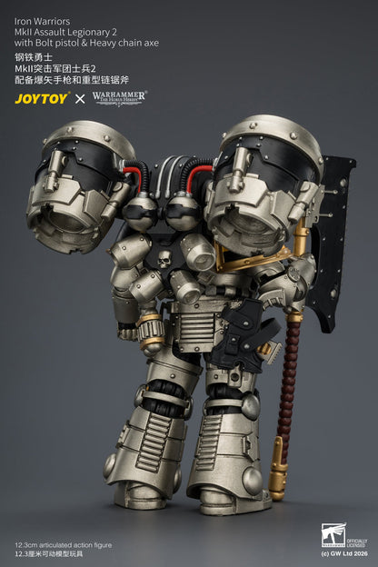 Iron Warriors MkII Assault Sergeant & Legionary - Primarch-Warhammer 40k 1/18 Action Figure By JOYTOY