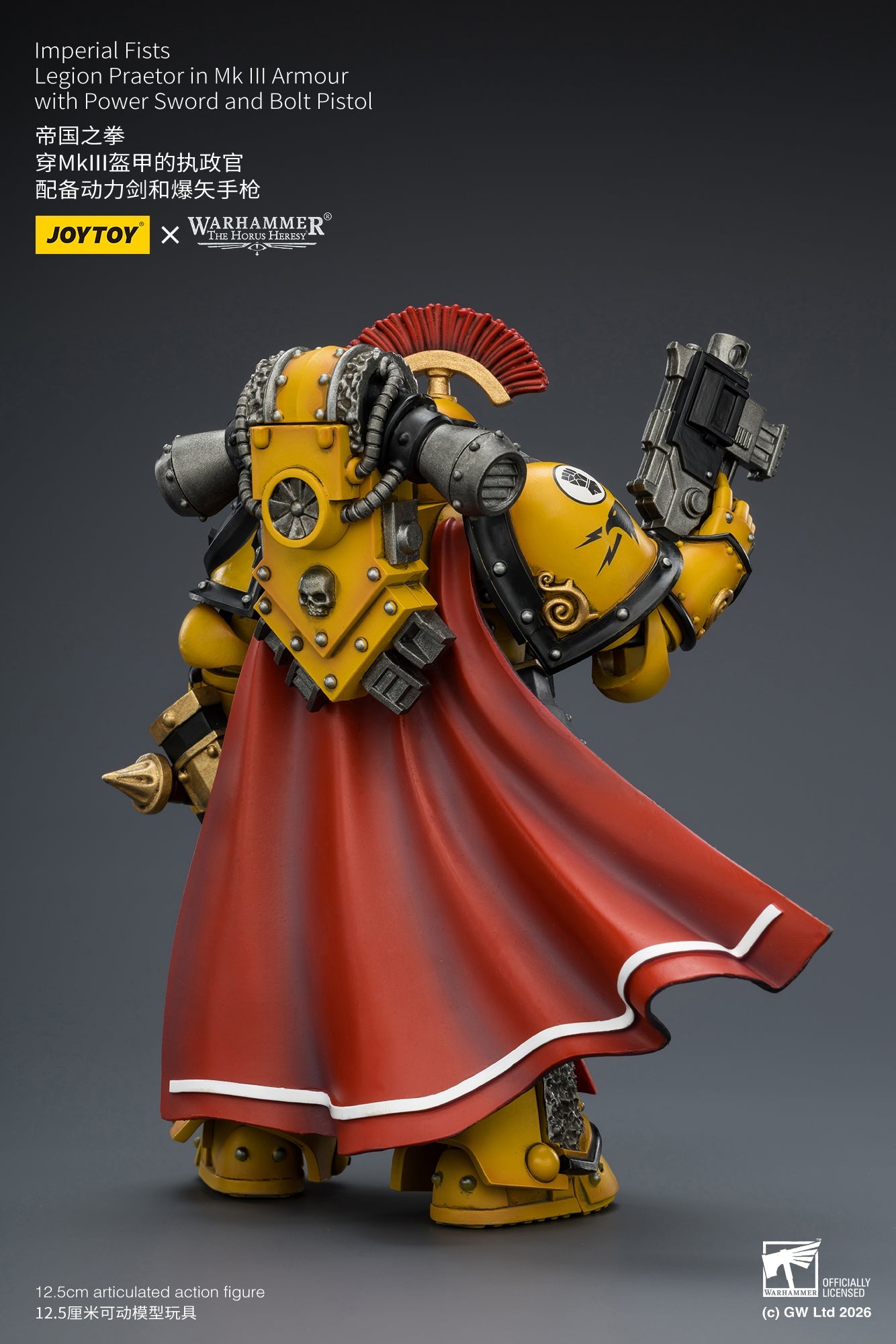 Imperial Fists Lord Castellan Evander Garrius & Legion Praetor in Mk III Armour - "The Horus Heresy" Primarch-Warhammer 40k 1/18 Action Figure By JOYTOY