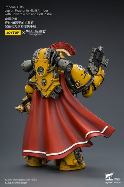 Imperial Fists Lord Castellan Evander Garrius & Legion Praetor in Mk III Armour - "The Horus Heresy" Primarch-Warhammer 40k 1/18 Action Figure By JOYTOY