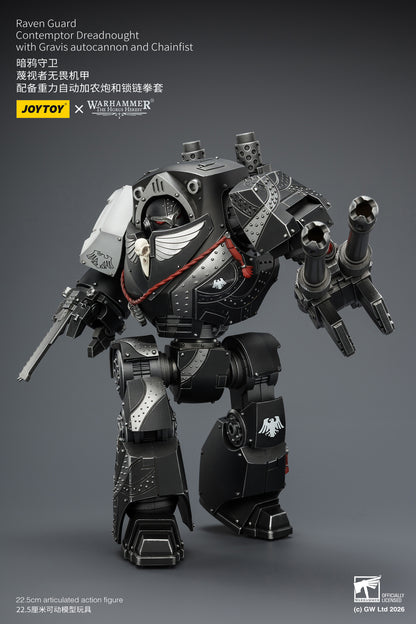 Raven Guard  Contemptor Dreadnought with Gravis autocannon and Chainfist - Warhammer "The Horus Heresy" 1/18 Action Figure By JOYTOY