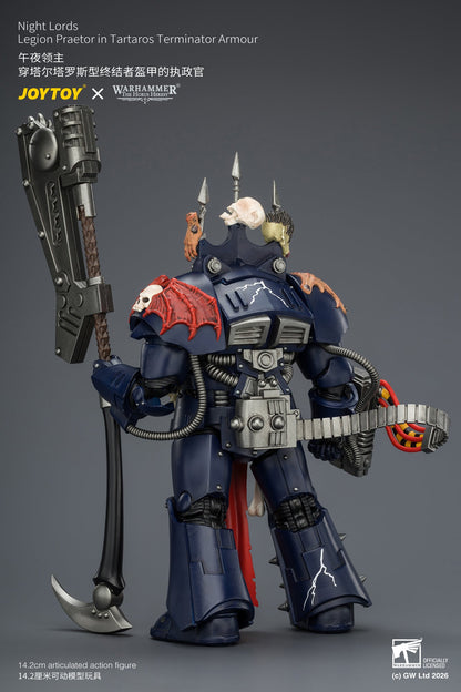 Night Lords Legion Praetor in Tartaros Terminator Armour - "The Horus Heresy" Primarch-Warhammer 40k 1/18 Action Figure By JOYTOY