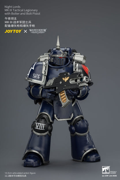 Night Lords MKVI Tactical Legionary & MK III Tactical Legionary - "The Horus Heresy" Primarch-Warhammer 40k 1/18 Action Figure By JOYTOY