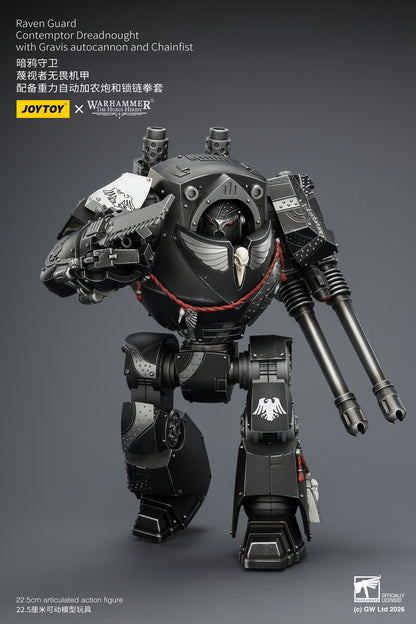 Raven Guard  Contemptor Dreadnought with Gravis autocannon and Chainfist - Warhammer "The Horus Heresy" 1/18 Action Figure By JOYTOY