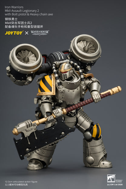 Iron Warriors MkII Assault Sergeant & Legionary - Primarch-Warhammer 40k 1/18 Action Figure By JOYTOY