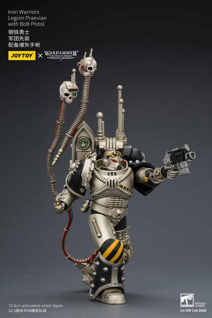 Iron Warriors Legion Praevian with Bolt Pistol & Warsmithwith  Graviton Crusher Hammer- "The Horus Heresy” 1/18 Action Figure By JOYTOY