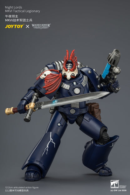 Night Lords MKVI Tactical Legionary & MK III Tactical Legionary - "The Horus Heresy" Primarch-Warhammer 40k 1/18 Action Figure By JOYTOY