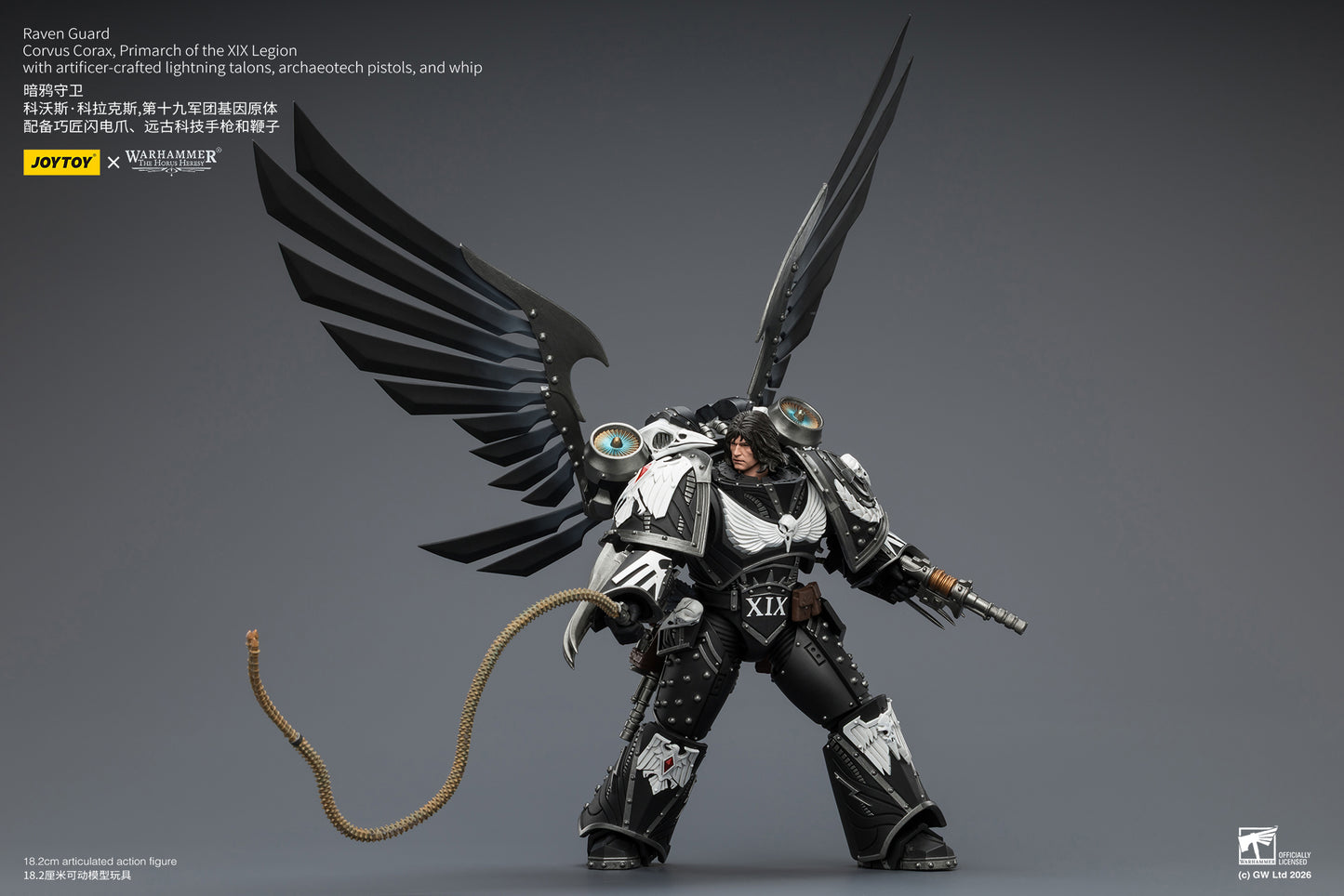 Raven Guard Corvus Corax, Primarch of the XIX Legion - Warhammer "The Horus Heresy" 1/18 Action Figure By JOYTOY