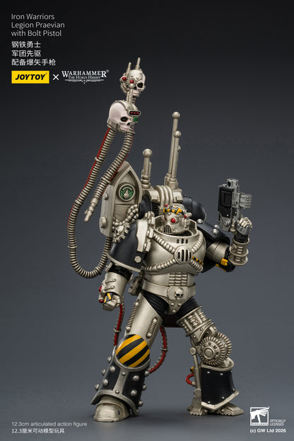 Iron Warriors Legion Praevian with Bolt Pistol & Warsmithwith  Graviton Crusher Hammer- "The Horus Heresy” 1/18 Action Figure By JOYTOY